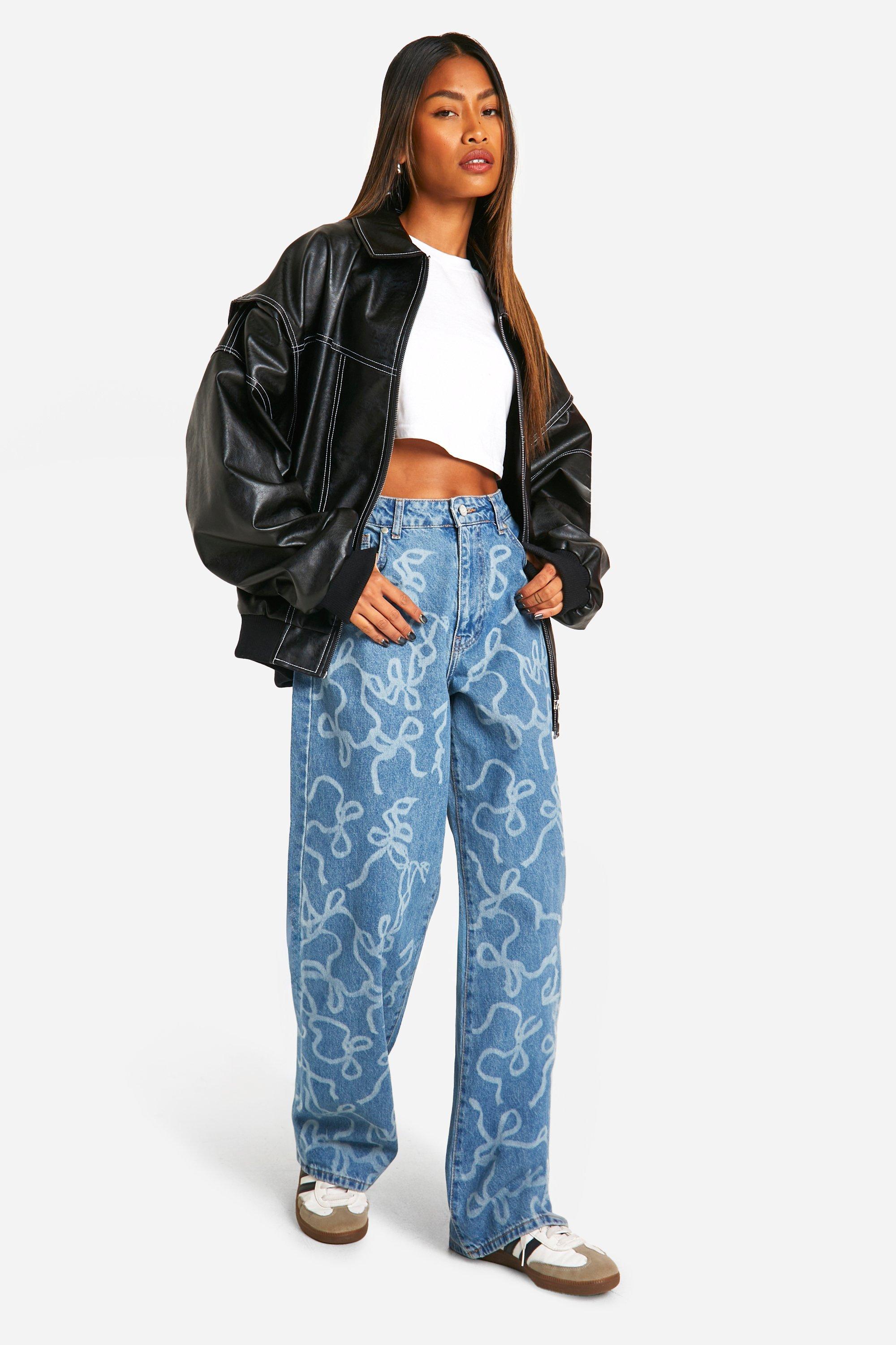 Jeans con fiocco shop